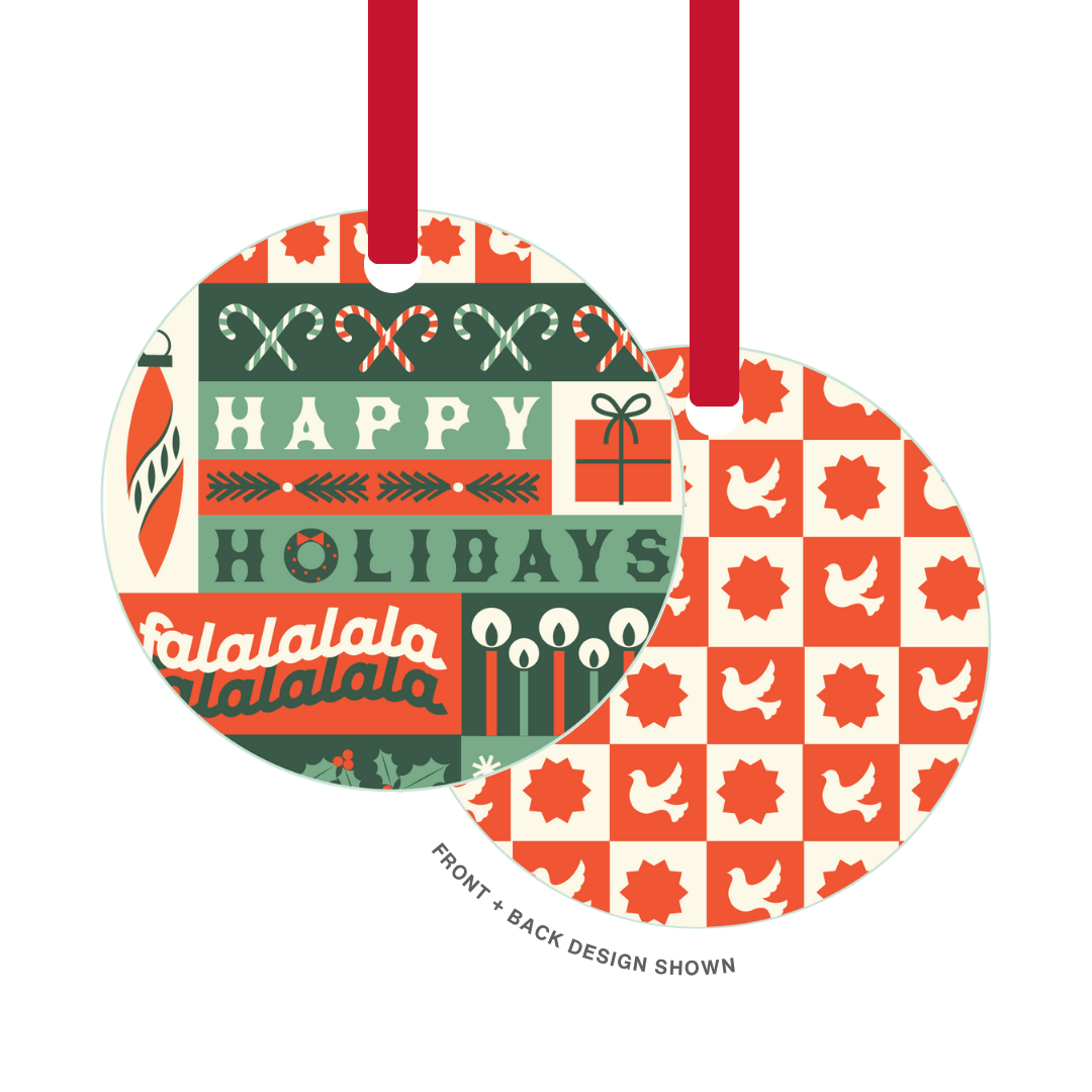 Metal Ornament | Holiday Squares