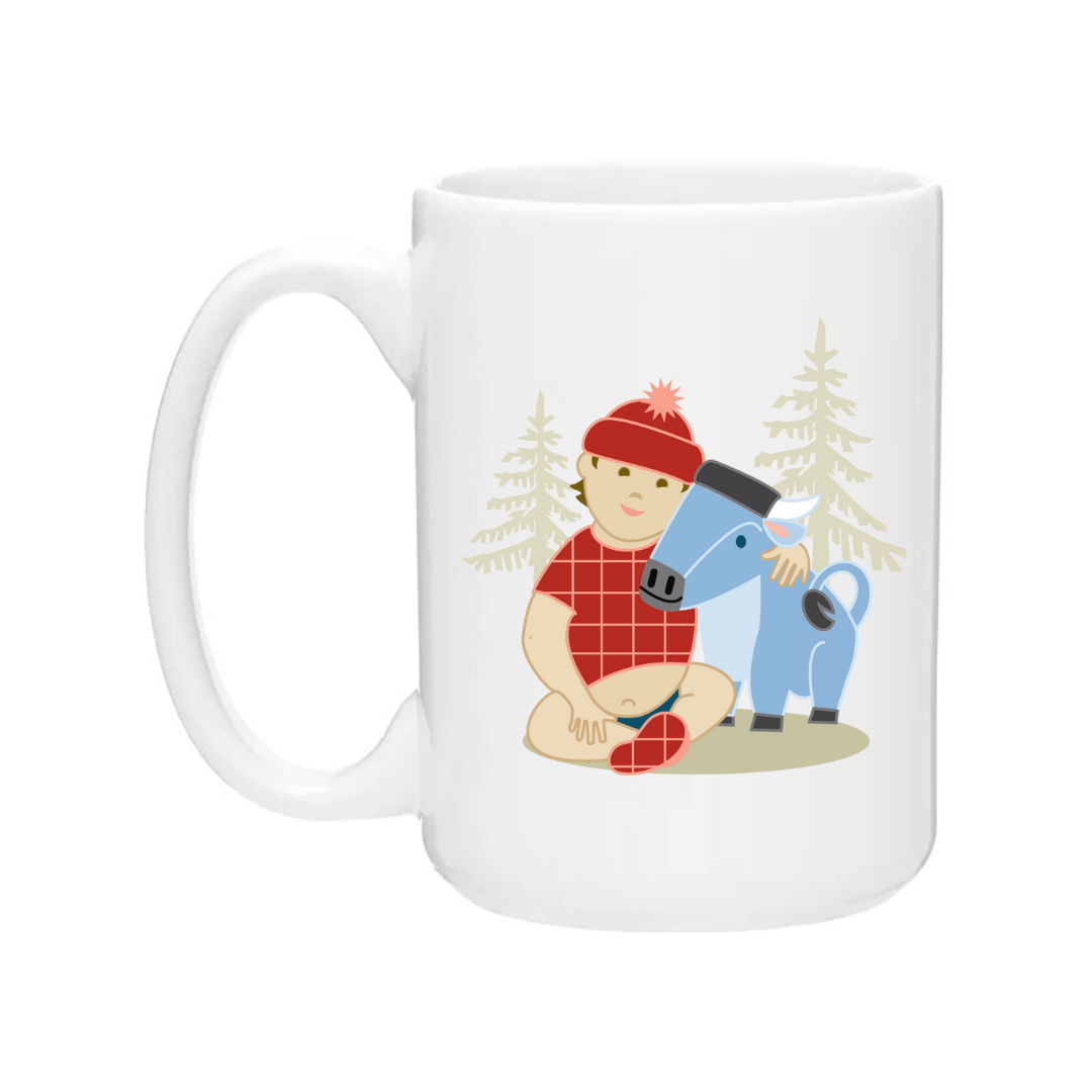 Ceramic Coffee Mug | Baby Paul Bunyan + Babe