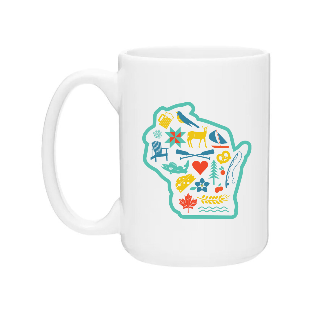 Ceramic Coffee Mug | WI Love State