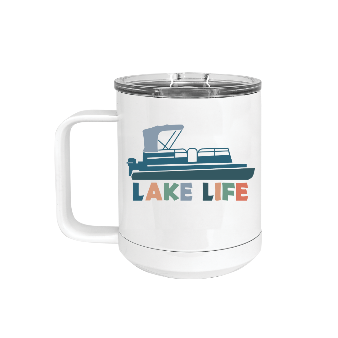 Insulated Camp Mug | Lake Life Pontoon