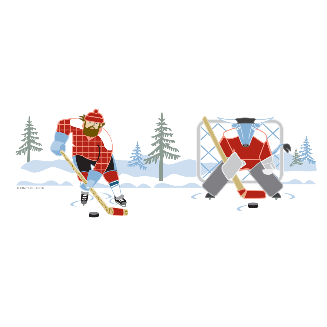Ceramic Coffee Mug | Hockey Paul Bunyan+ Babe Wrap