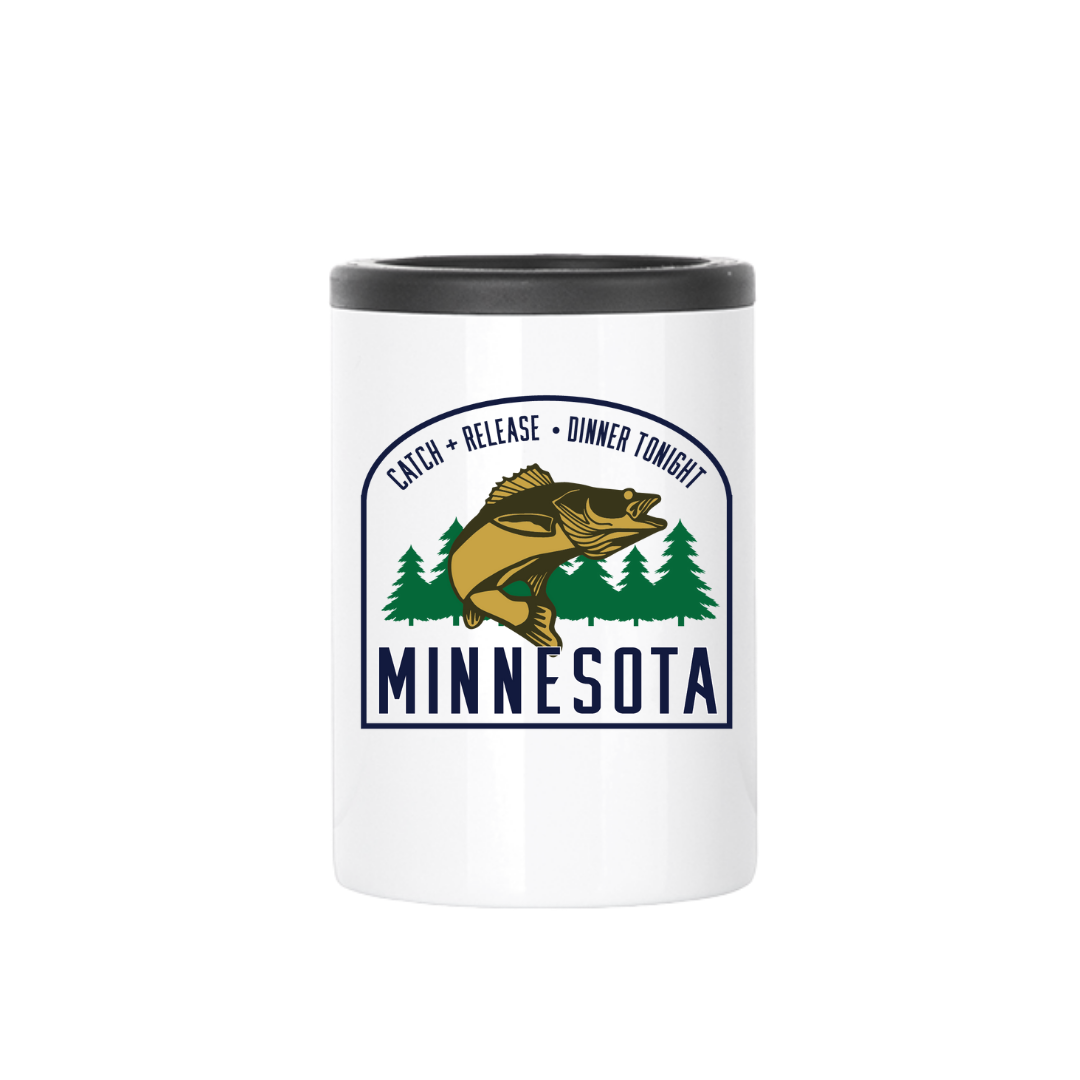 Insulated Can Cooler | MN Walleye Badge