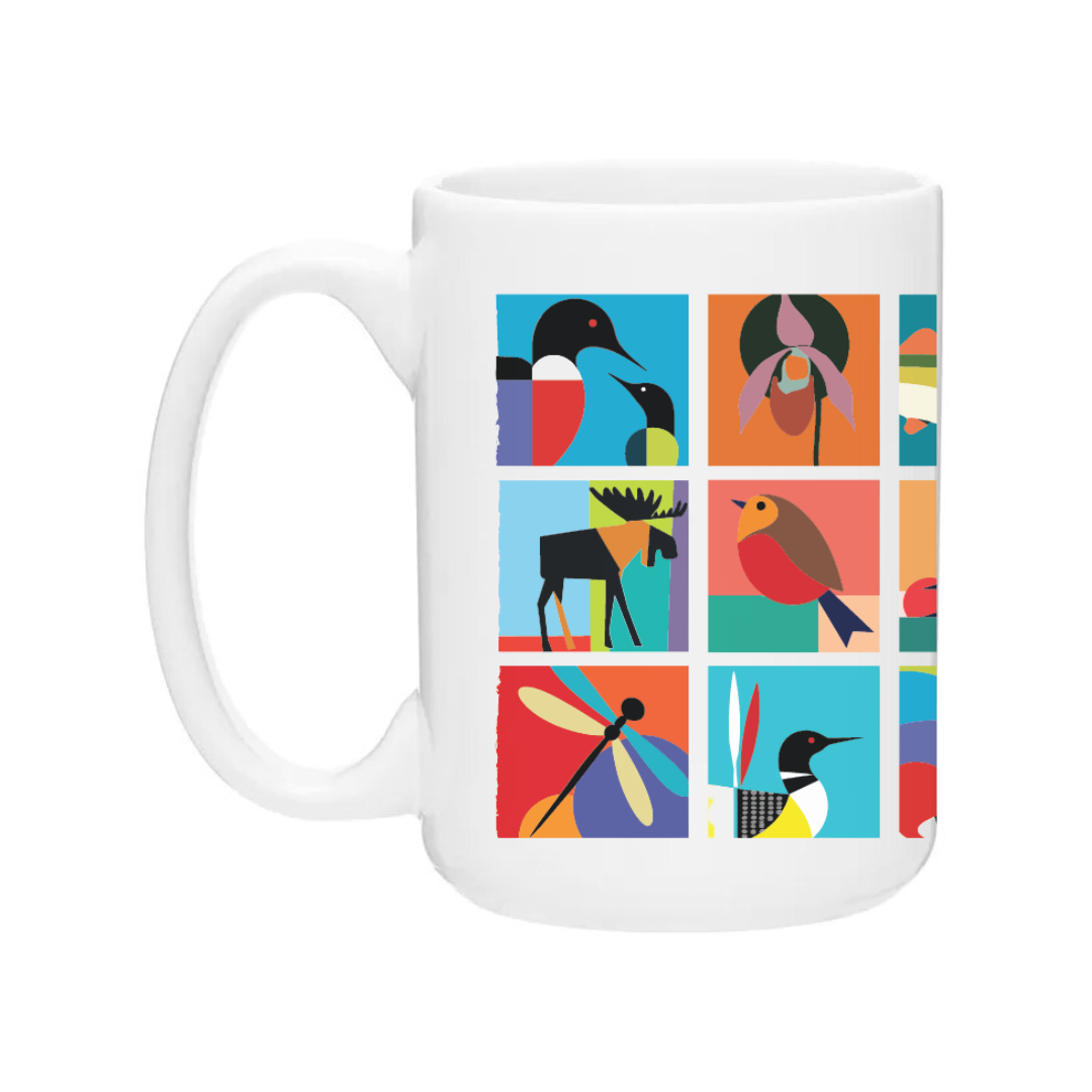 Ceramic Coffee Mug | Wildlife Collage