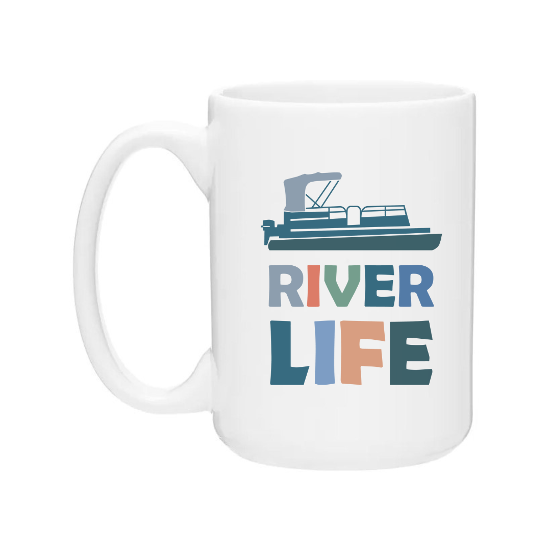 Ceramic Coffee Mug | River Life Pontoon