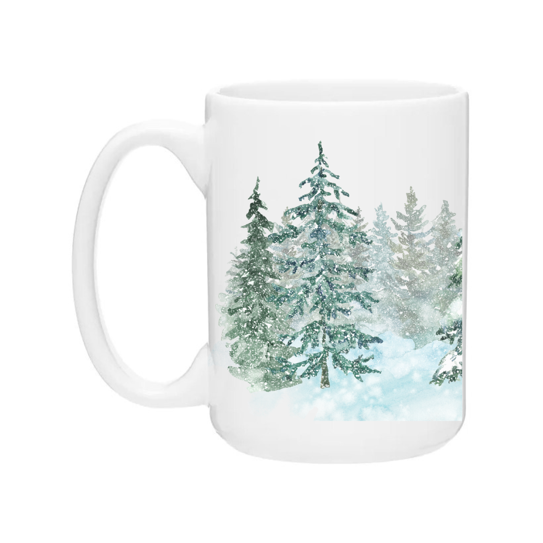 Ceramic Coffee Mugs | Snowy Pines