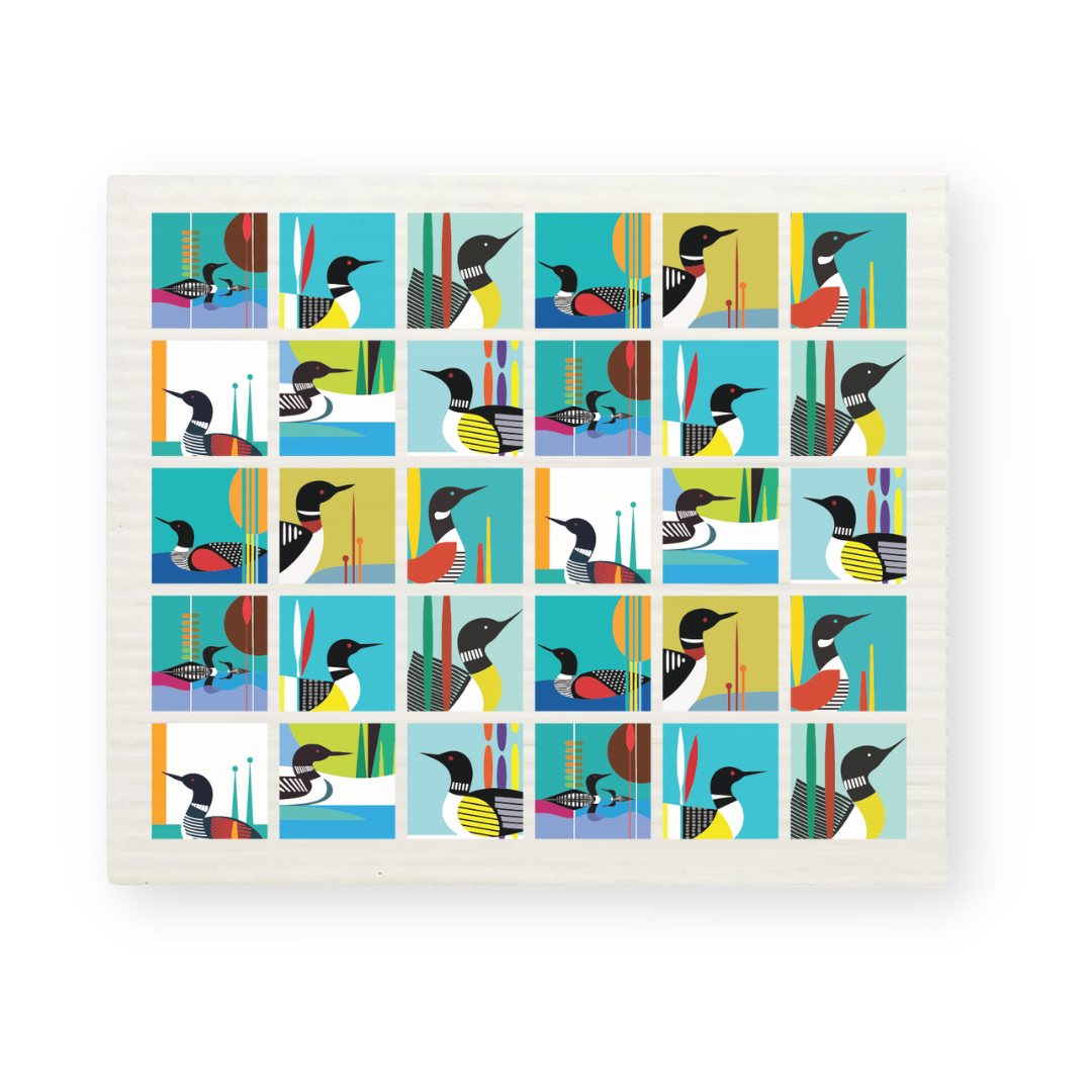Swedish Dishcloth | Loon Collage