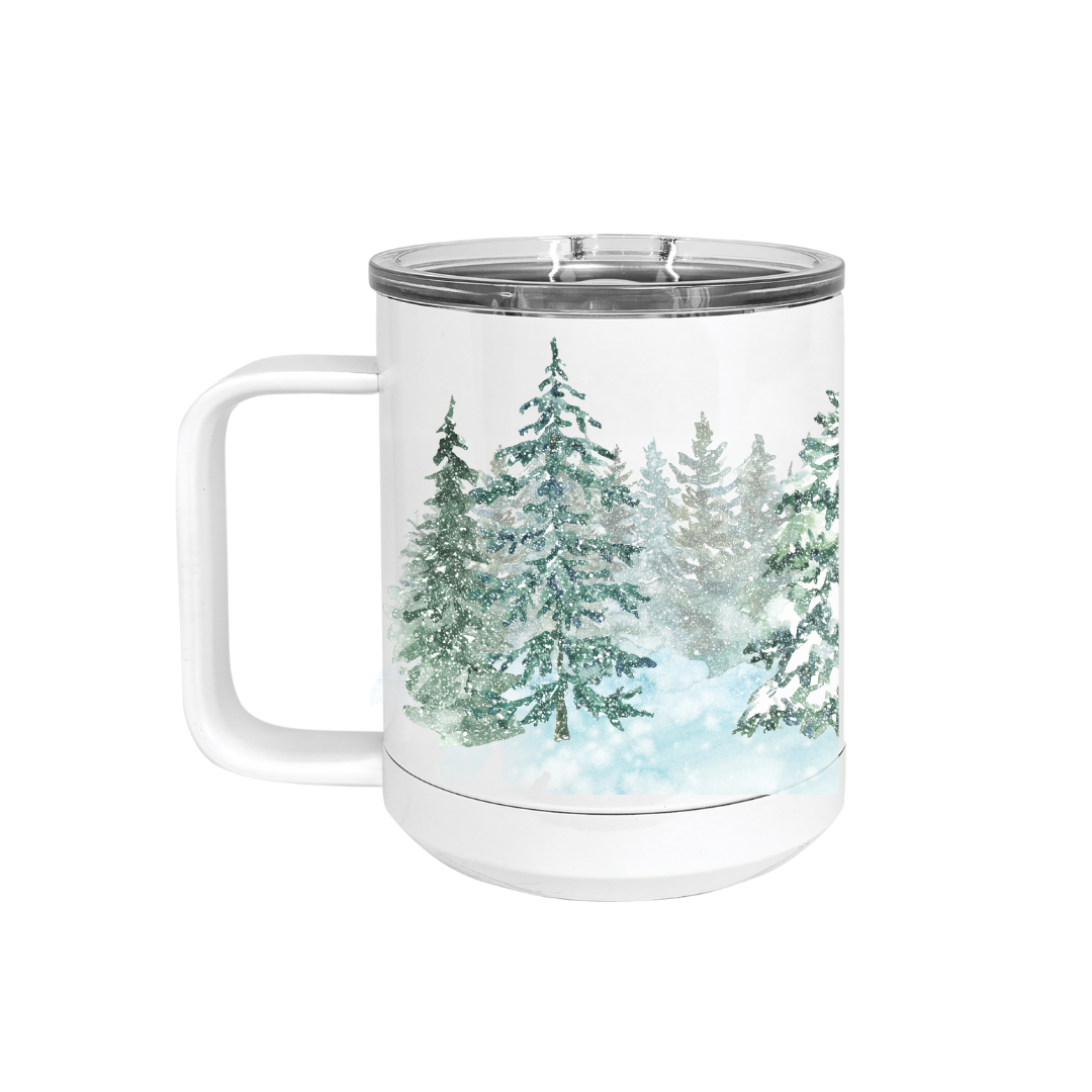 Insulated Camp Mug | Snowy Pines