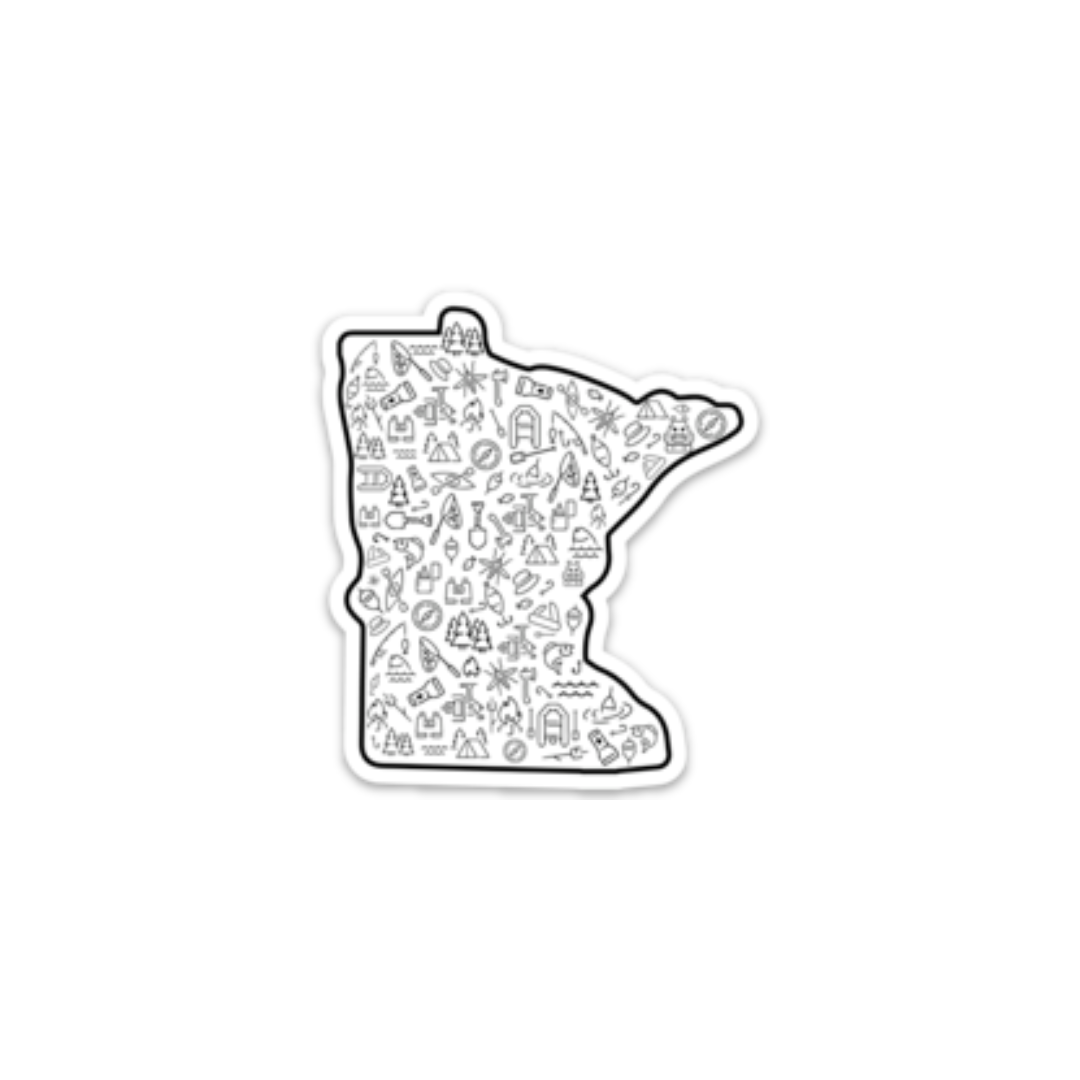 Black + White Minnesota | Stickers