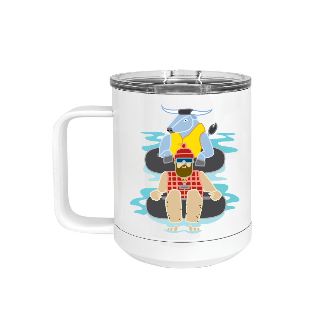 Insulated Camp Mug | Tubing Paul Bunyan + Babe