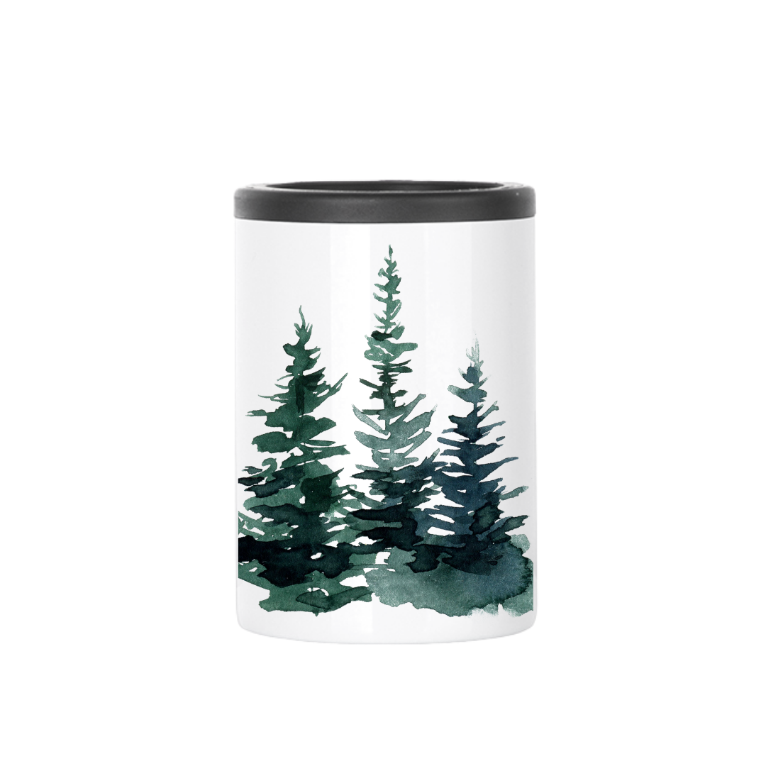 Insulated Can Cooler | Watercolor Pines Wrap