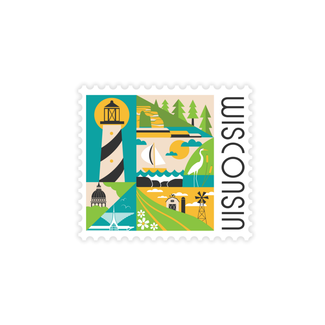 WI Square Scenes | Sticker