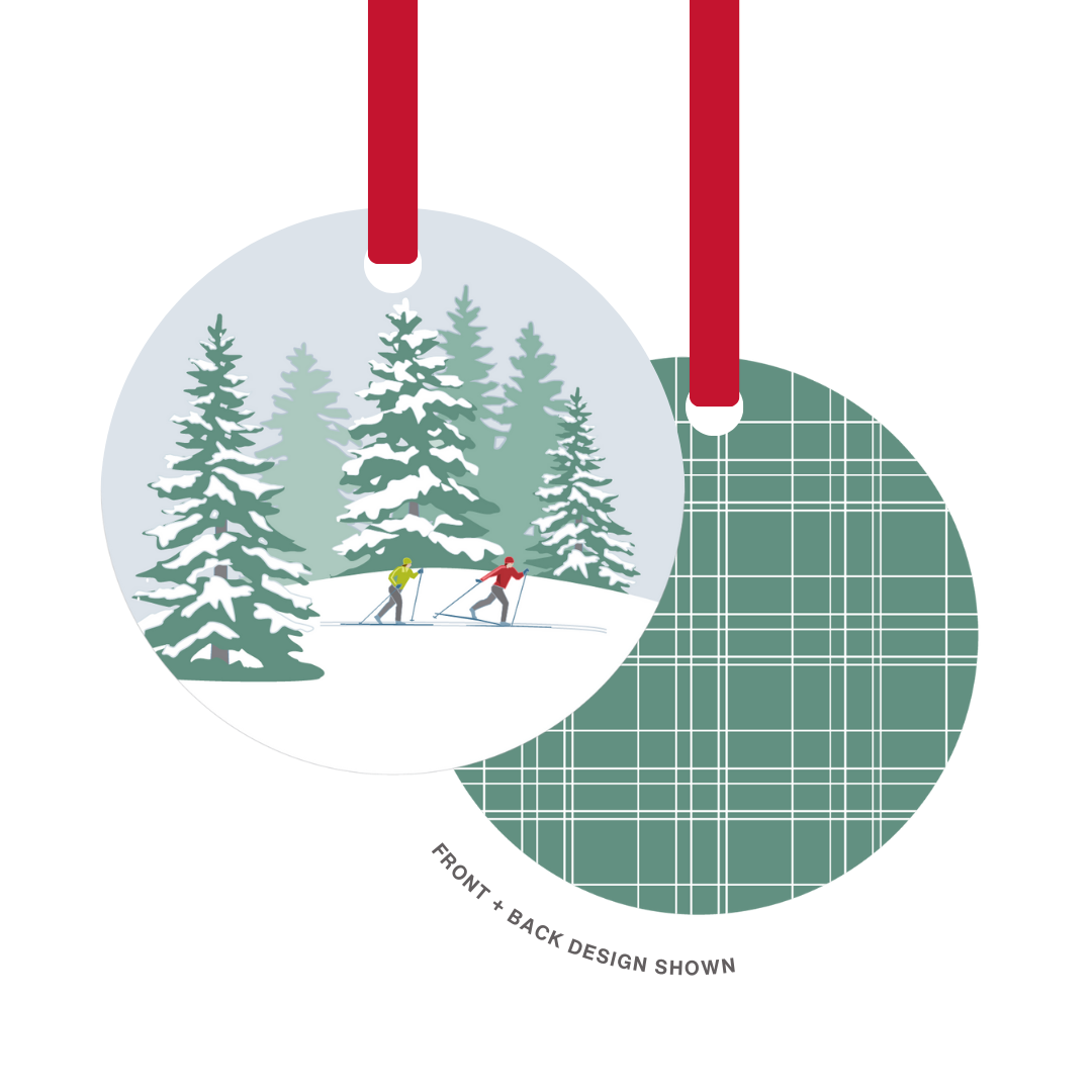 Metal Ornament | Woodland Ski