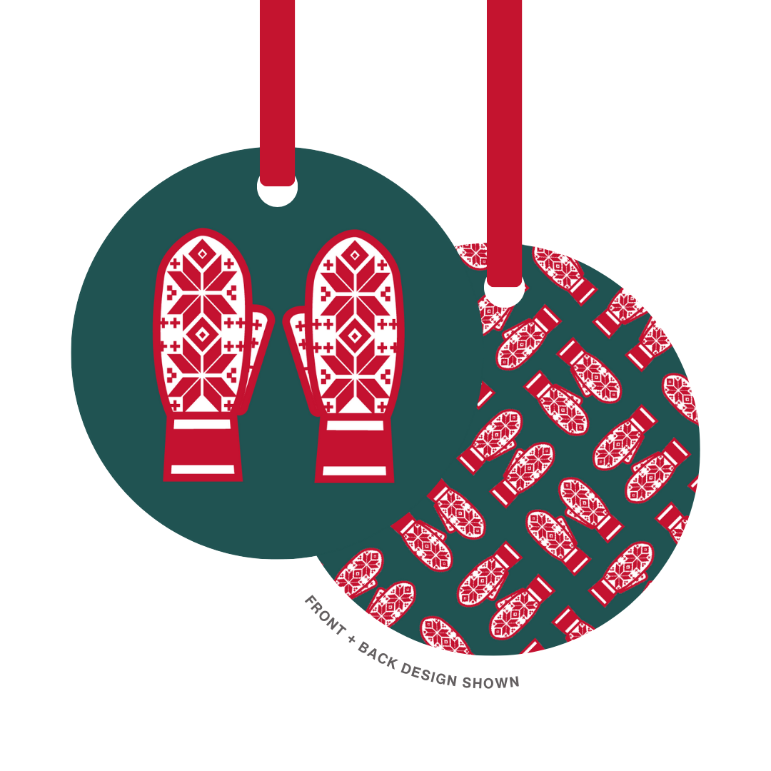 Metal Ornament | Nordic Mittens