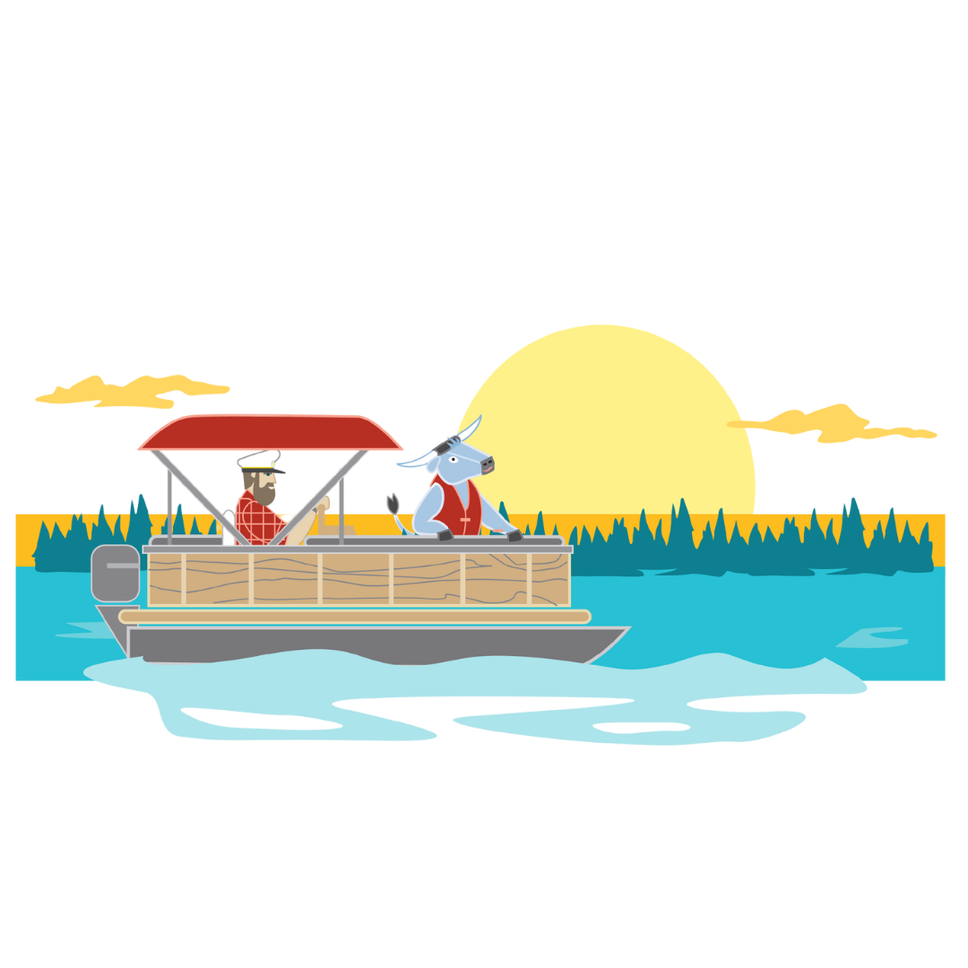 Ceramic Coffee Mug | Pontoon Paul Bunyan + Babe