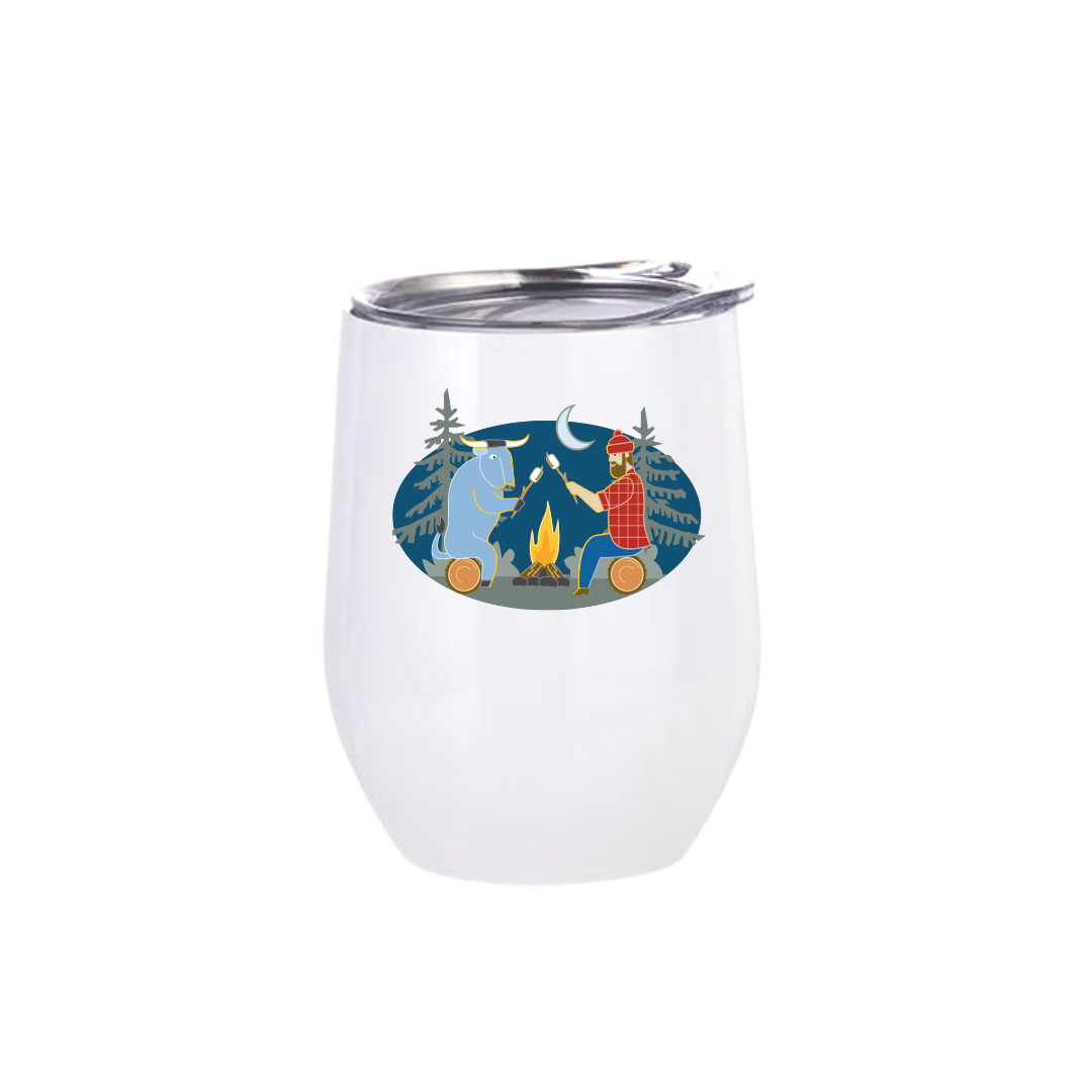 Wine Tumbler | Campfire Paul Bunyan + Babe