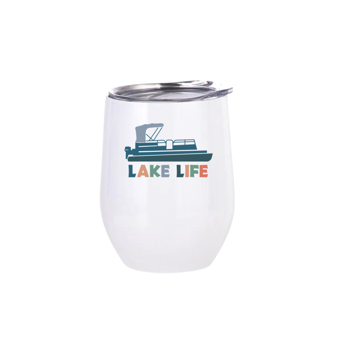 Wine Tumbler | Lake Life Pontoon