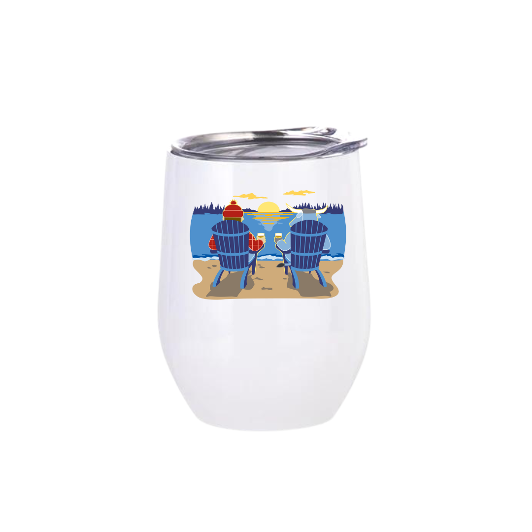 Wine Tumbler | Paul Bunyan + Babe Sunset