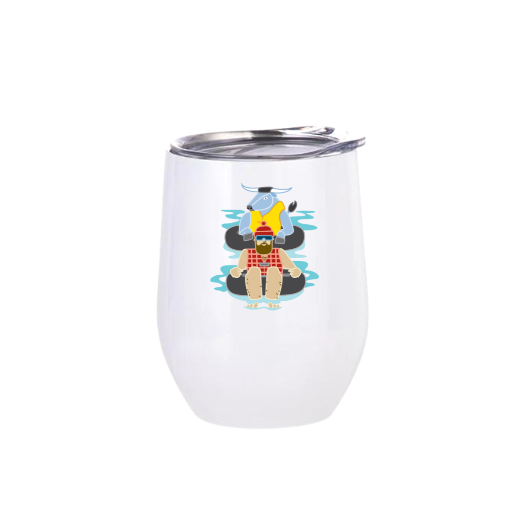 Wine Tumbler | Tubing Paul Bunyan + Babe