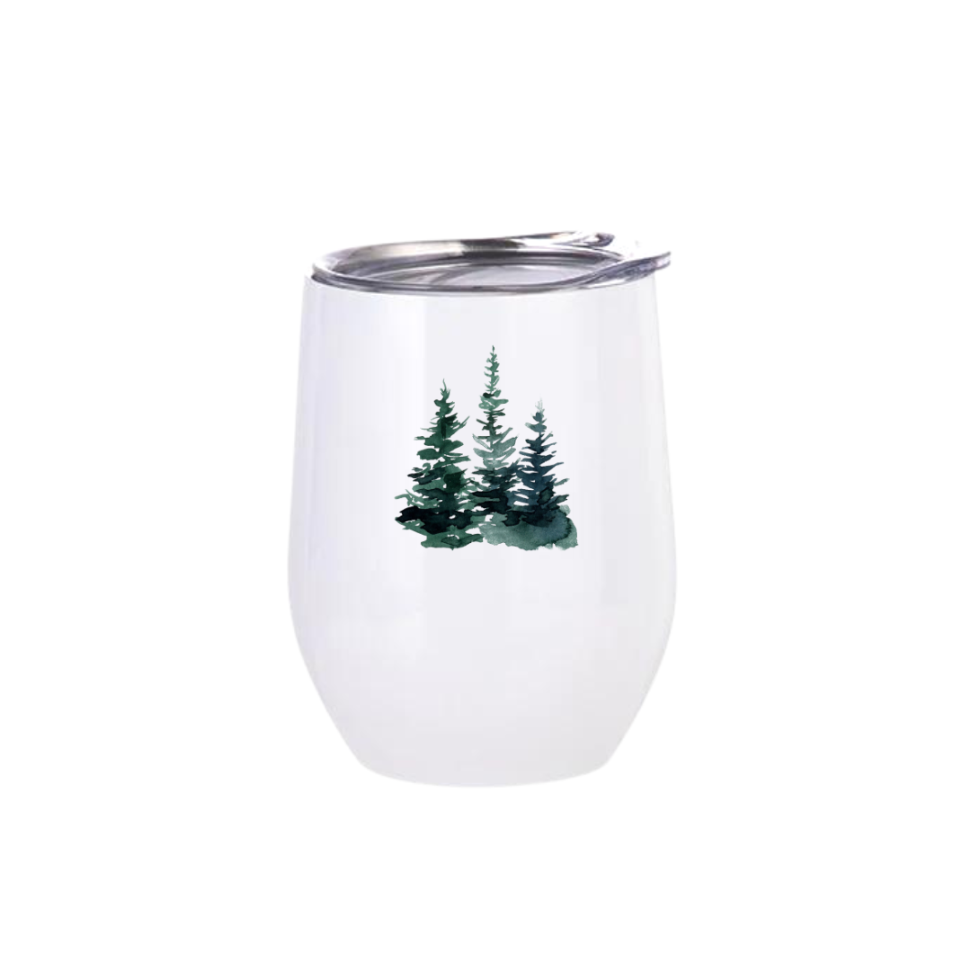Wine Tumbler | Watercolor Pines