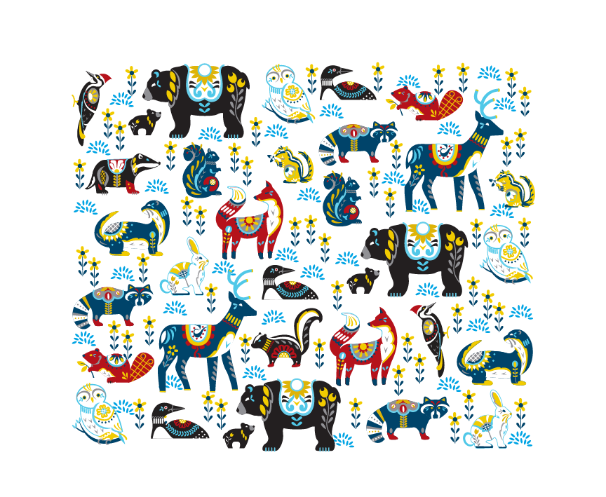 Ceramic Coffee Mugs | Dala Animals Wrap