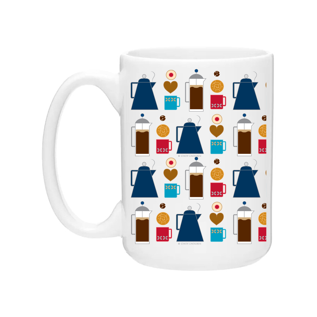 Ceramic Coffee Mugs | Coffee and Cookies Wrap