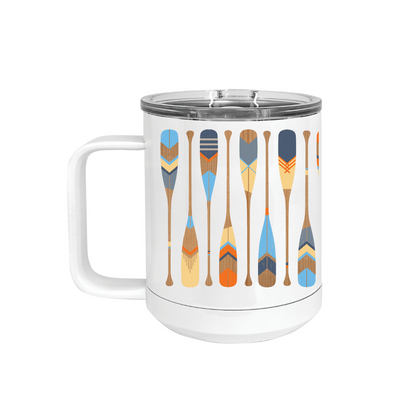 Insulated Camp Mug | Painted Paddle Wrap