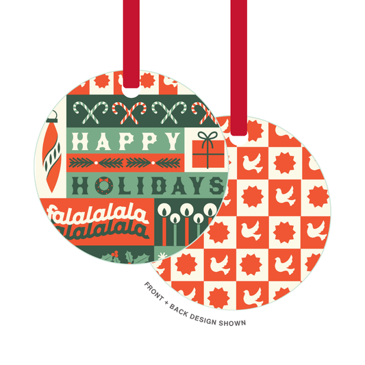Metal Ornament | Holiday Squares