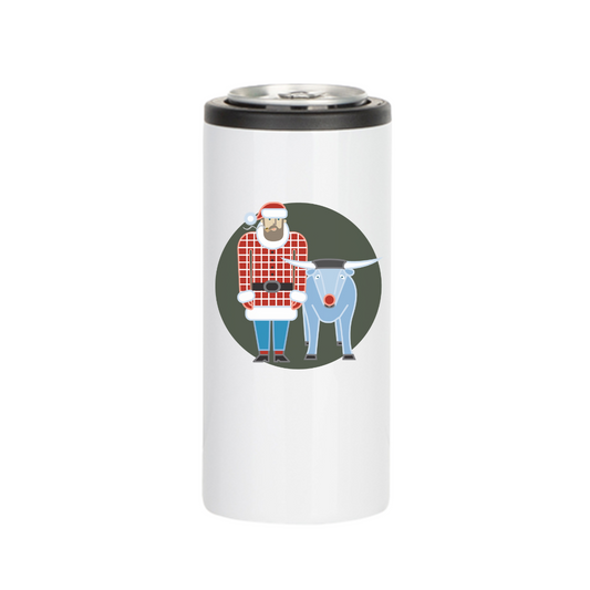 Insulated Skinny Cooler | Holiday Paul Bunyan + Babe