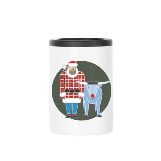 Insulated Can Cooler |  Holiday Paul Bunyan + Babe