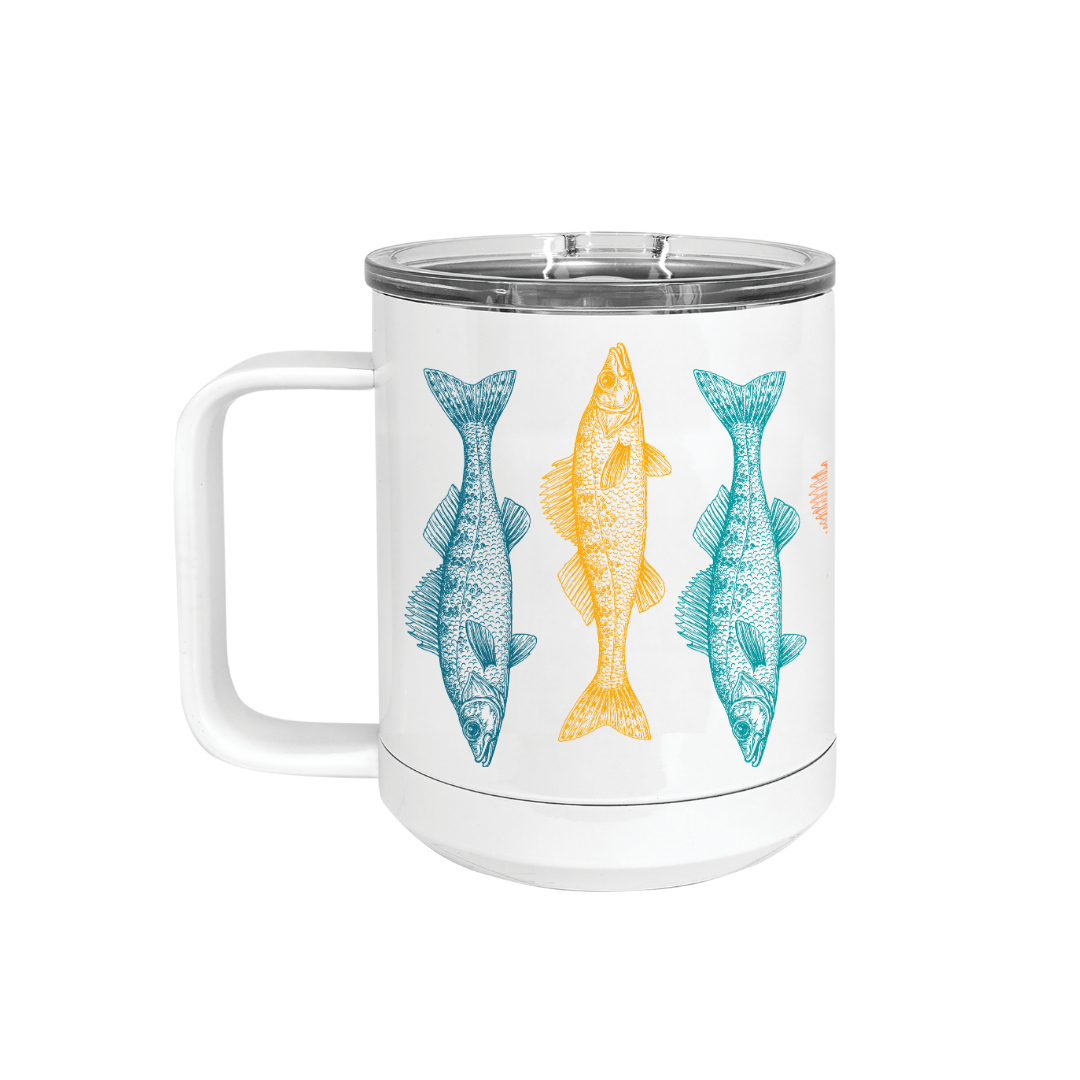 Insulated Camp Mug | Colorful Walleye Wrap