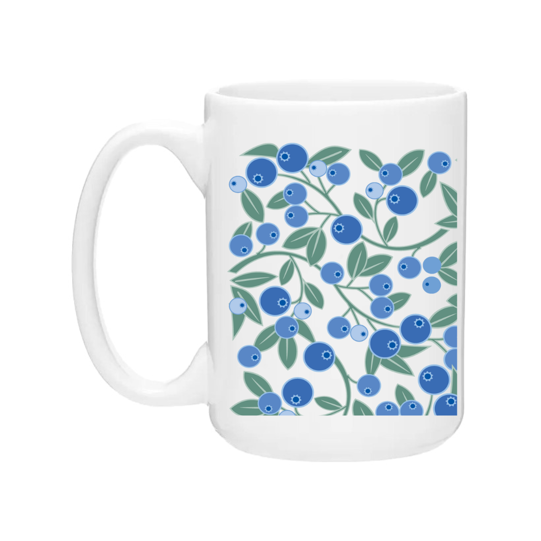 Ceramic Coffee Mug | Blueberries Wrap