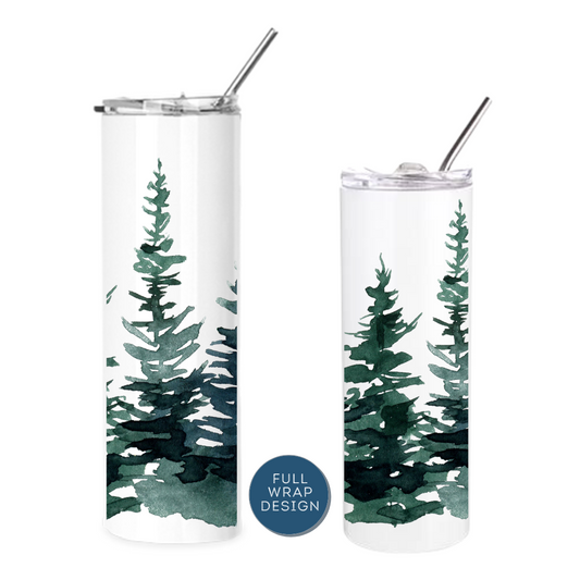 Insulated Tumblers | Watercolor Pines Wrap