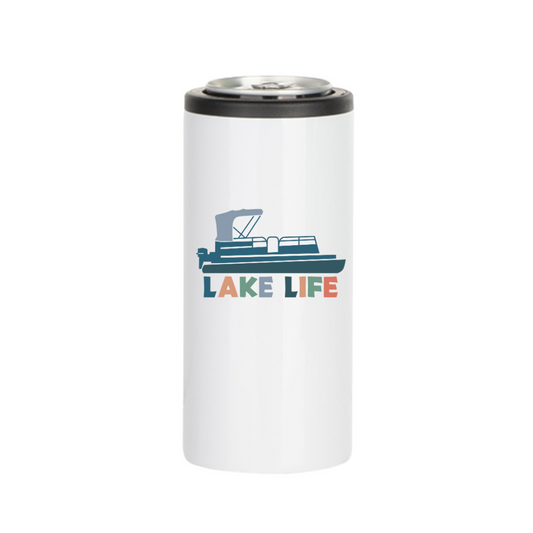 Insulated Skinny Cooler | Lake Life Pontoon