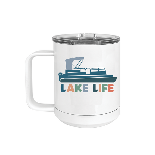 Insulated Camp Mug | Lake Life Pontoon