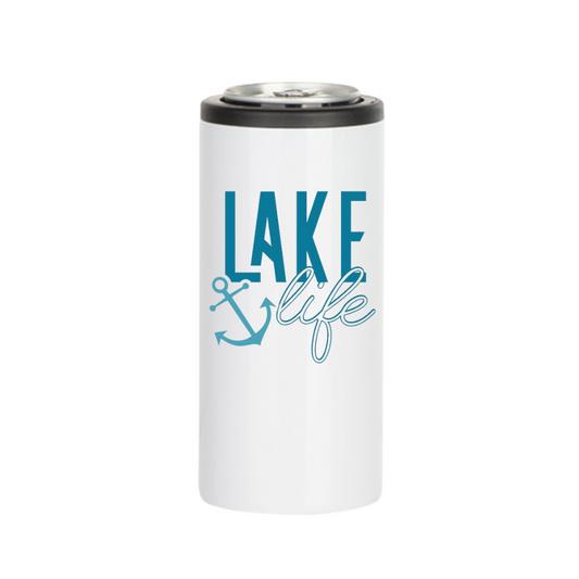 Insulated Skinny Cooler | Lake Life Anchor