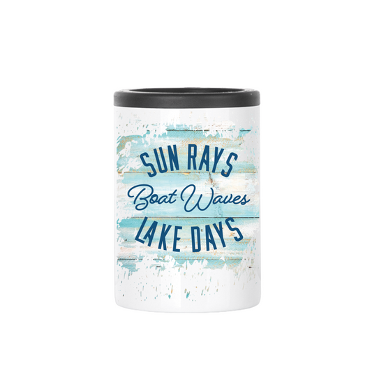 Insulated Can Cooler |  Sun Rays Lake Days