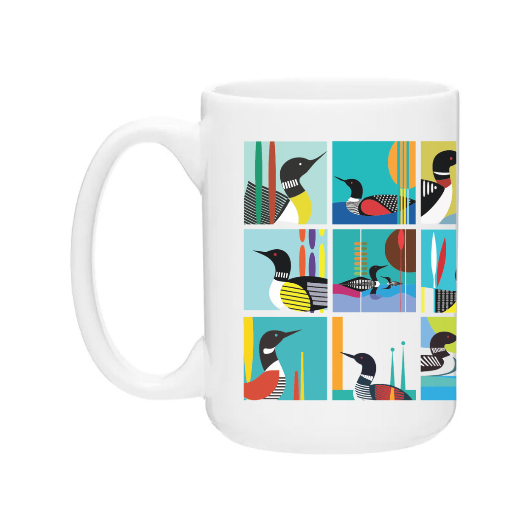 Ceramic Coffee Mug | Loon Collage