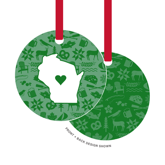 Metal Ornament | WI Icons - Green