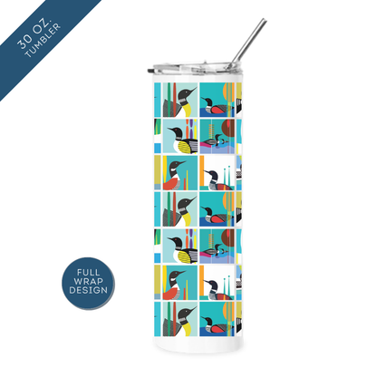 TAALLA Loon Collage Insulated Drinkware