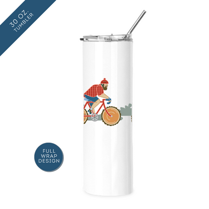 Insulated Tumblers | Biking Paul Bunyan + Babe Wrap