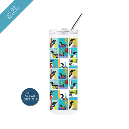 TAALLA Loon Collage Insulated Drinkware
