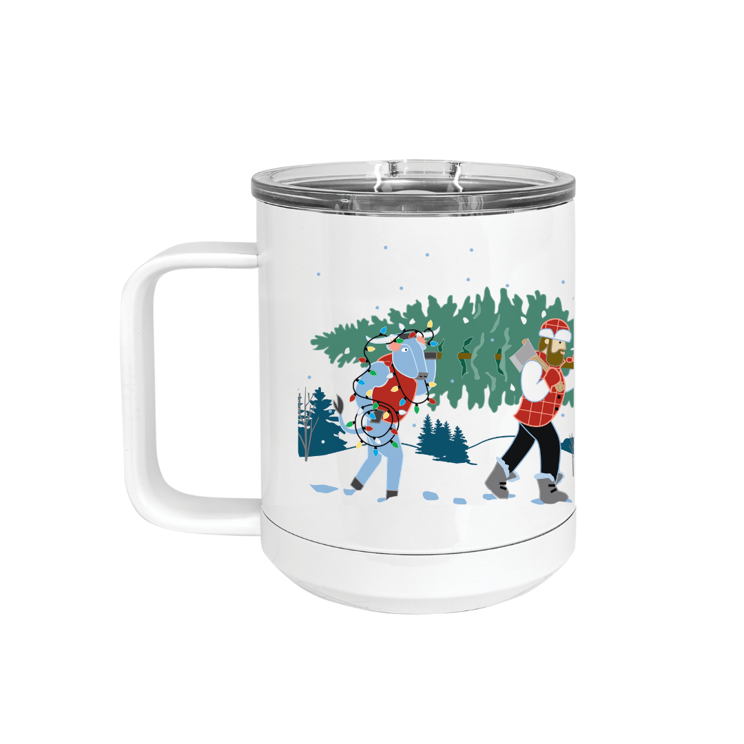 Christmas Tree Paul Bunyan + Babe Insulated Drinkware