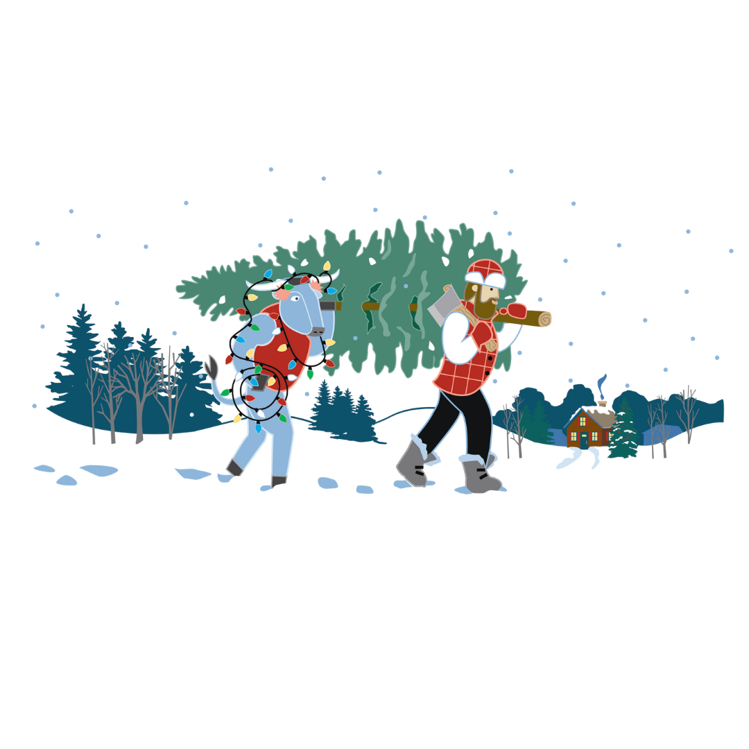 Christmas Tree Paul Bunyan + Babe Insulated Drinkware