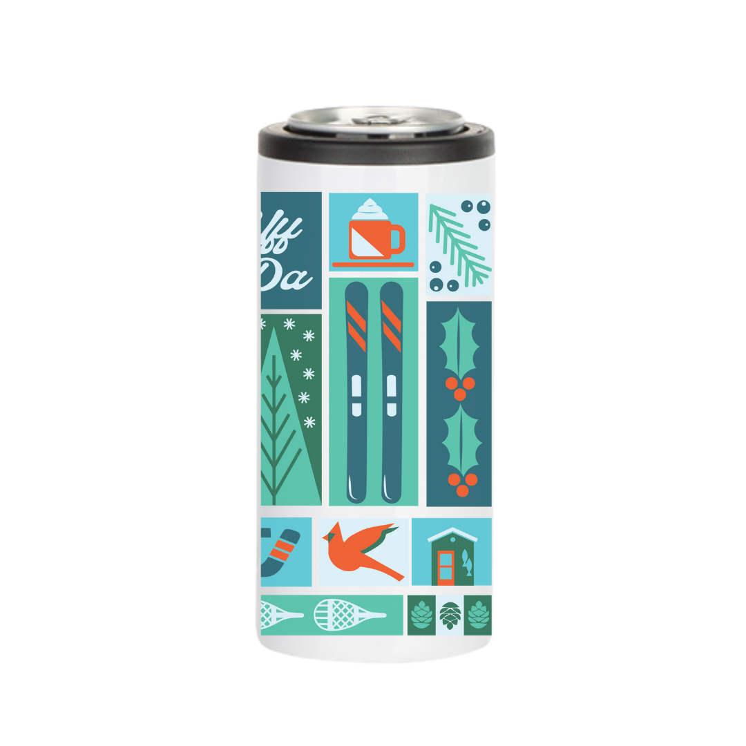 Winter Square Scenes Insulated Drinkware