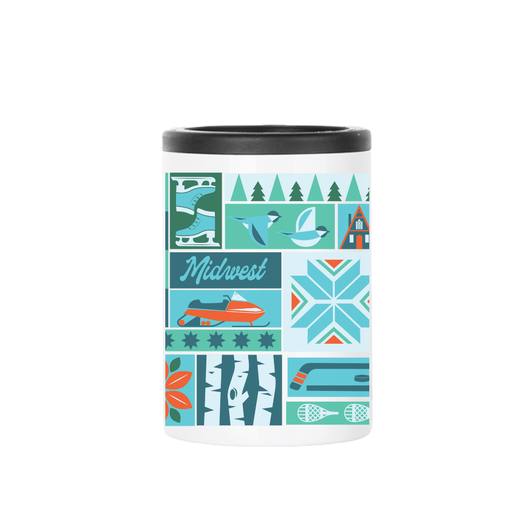 Winter Square Scenes Insulated Drinkware