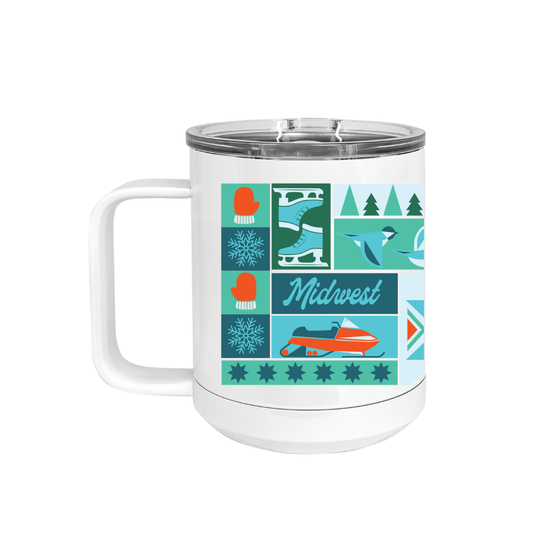 Winter Square Scenes Insulated Drinkware