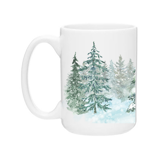 Ceramic Coffee Mug | Snowy Pines