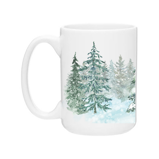 Ceramic Coffee Mugs | Snowy Pines