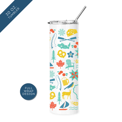 WI Love Icons Insulated Drinkware