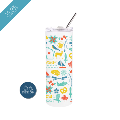WI Love Icons Insulated Drinkware